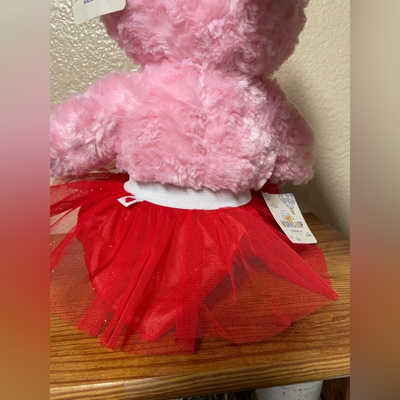Build-A-Bear Valentines Pink Bear Red Tutu Skirt - Picture 5 of 8